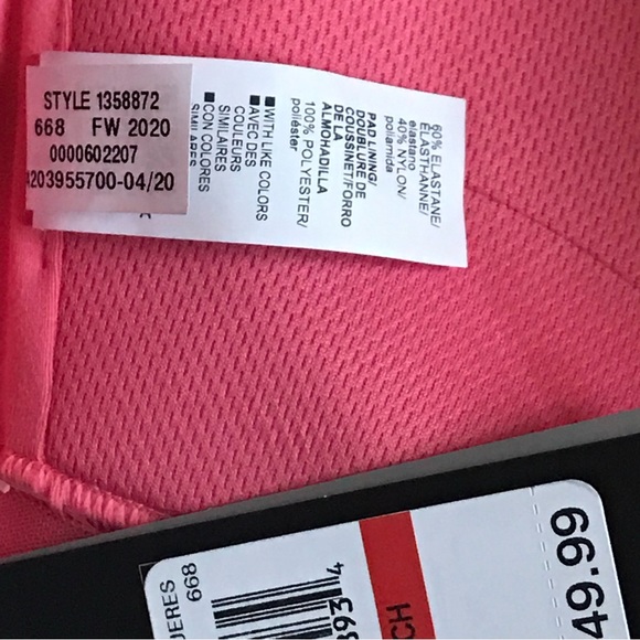 Under Armour Padded High Support Sports Bra Pink Extra Small - Picture 3 of 6